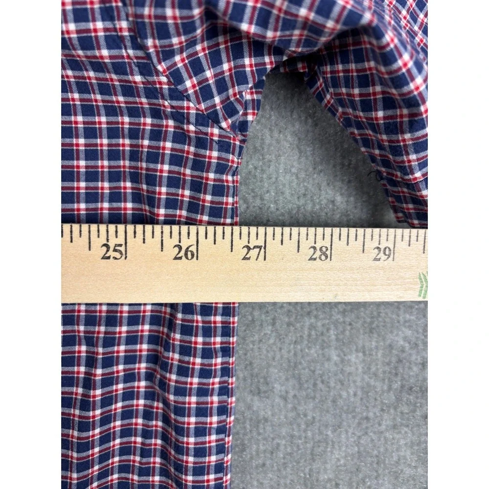 Polo Ralph Lauren‎ Plaid Button Down Sleep Shirt XL Navy Red White Pony Logo